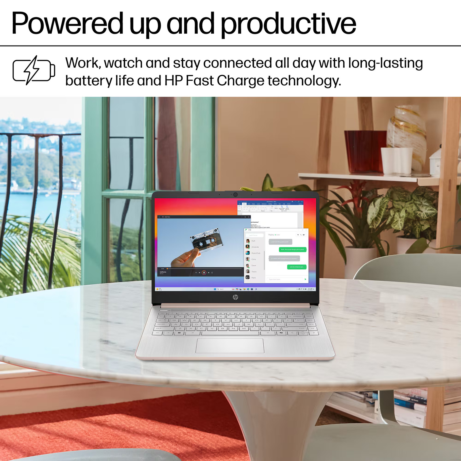 HP 14″ Laptop Intel Processor N150 (Beat i3) 4GB RAM 128GB UFS 1-Year Office 365