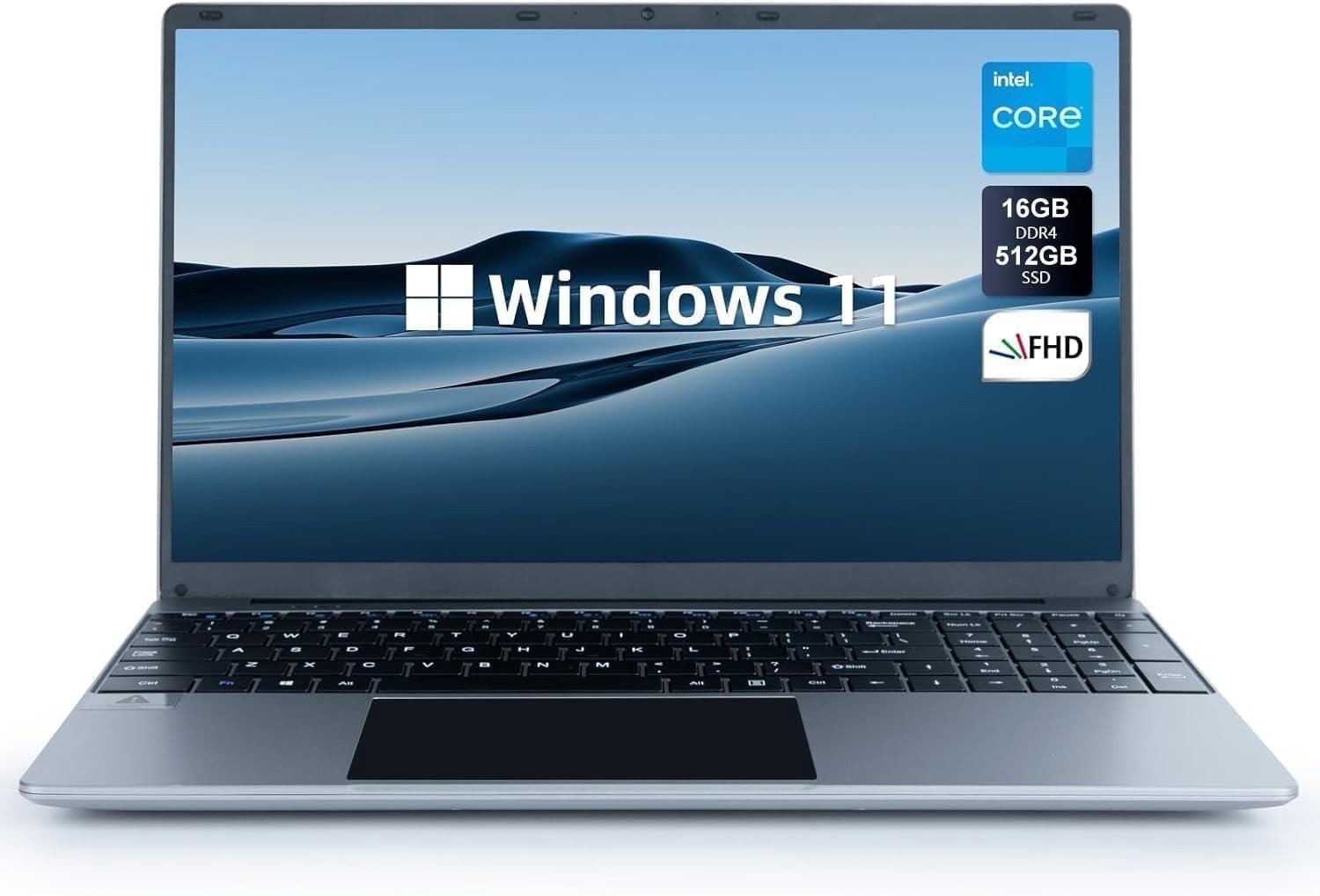 NEW 15.6 inch Laptop 16GB+512GB Windows 11 Computers Support WiFi, Bluetooth