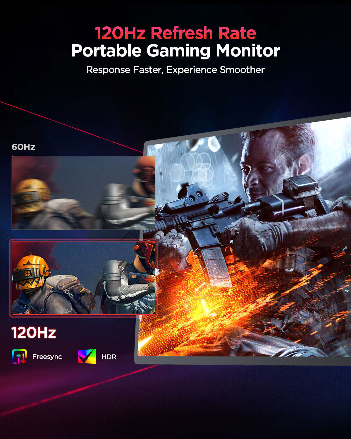 EVICIV 144Hz 2K Portable Monitor 16″ 2560*1600 QHD Anti Glare Screen For Switch
