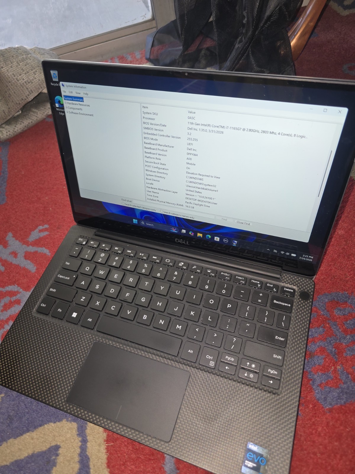 Dell XPS 13 9305 11th Gen i7-1165G7 Touch 16GB RAM 512GB SSD Win11P- W/ Charger