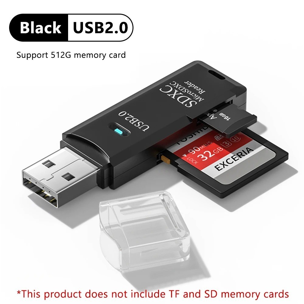 2 in 1 USB 3.0 Micro SD TF Card Reader Adapter High Speed Memory Cardreader PC L