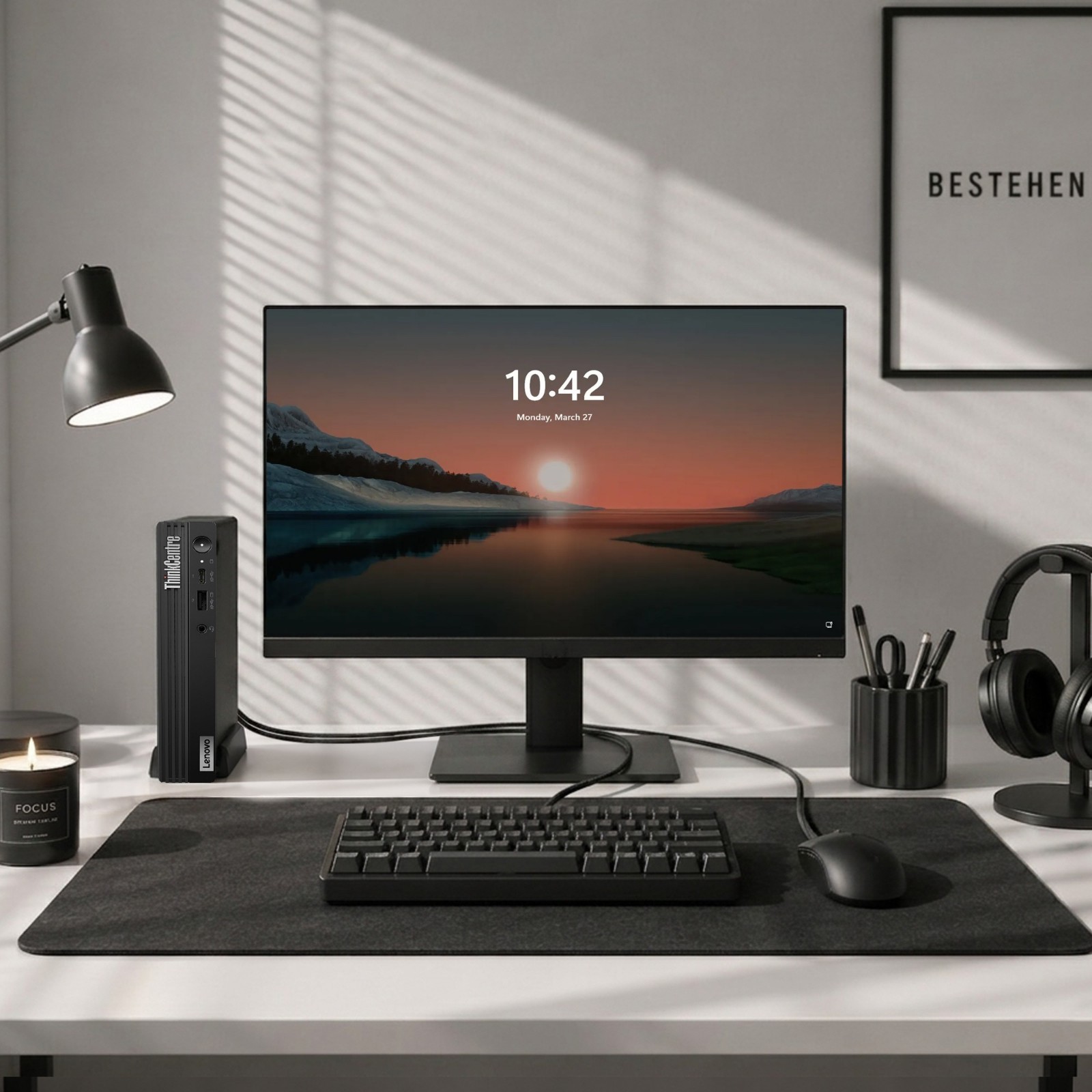 Lenovo m75q Gen 2 Tiny PC AMD 5350GE 32GB RAM 1TB SSD Wi-Fi Wireless-KB&M Win 11