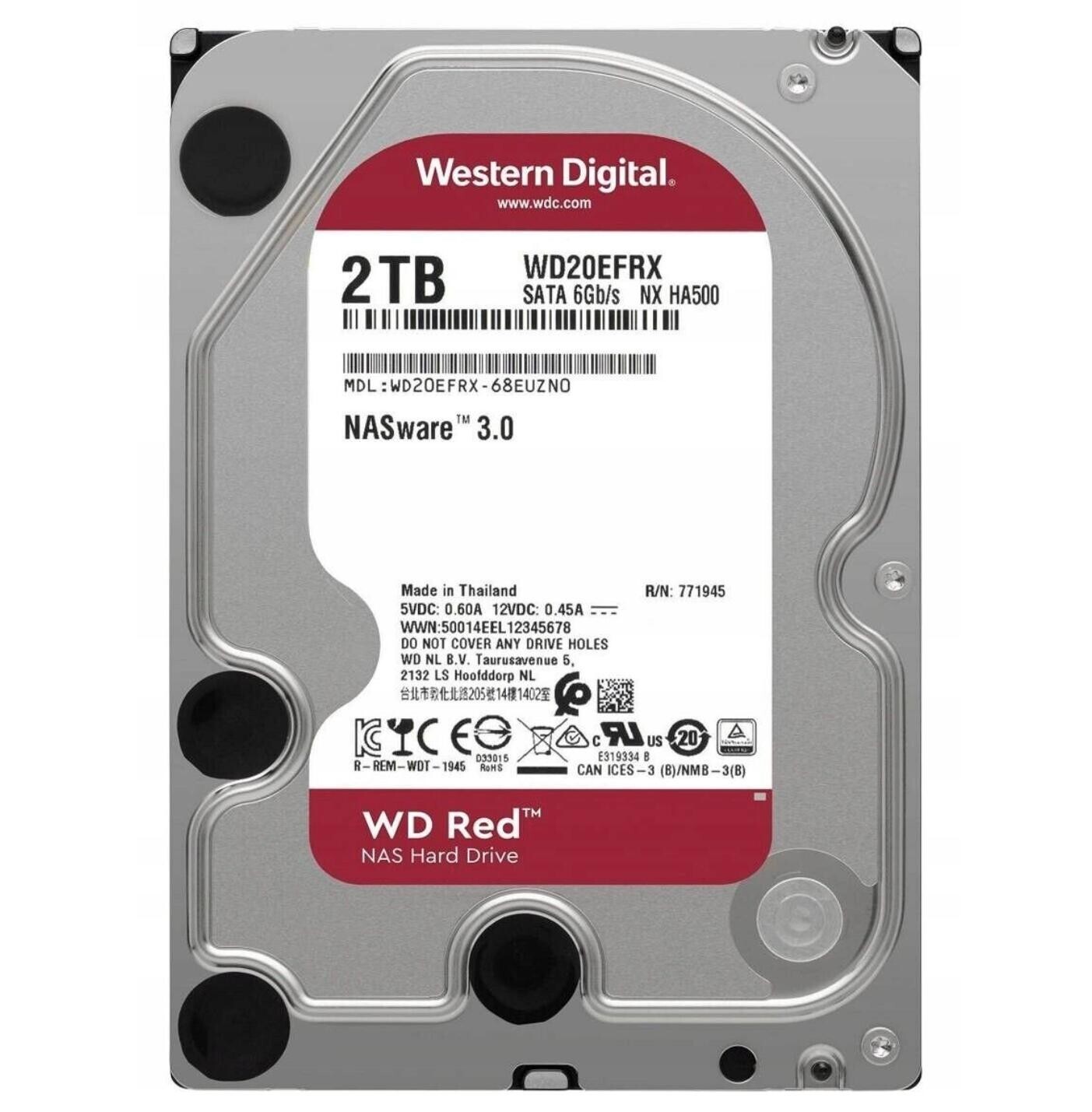WD Red NAS 2TB WD20EFRX 5400RPM 3.5″ SATA III 64MB Internal Enterprise Drive
