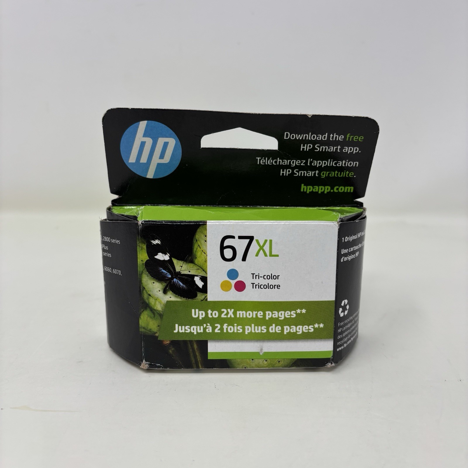 HP 67XL High Yield Tri-Color Original Ink Cartridge (3YM58AN) Exp 10/2026