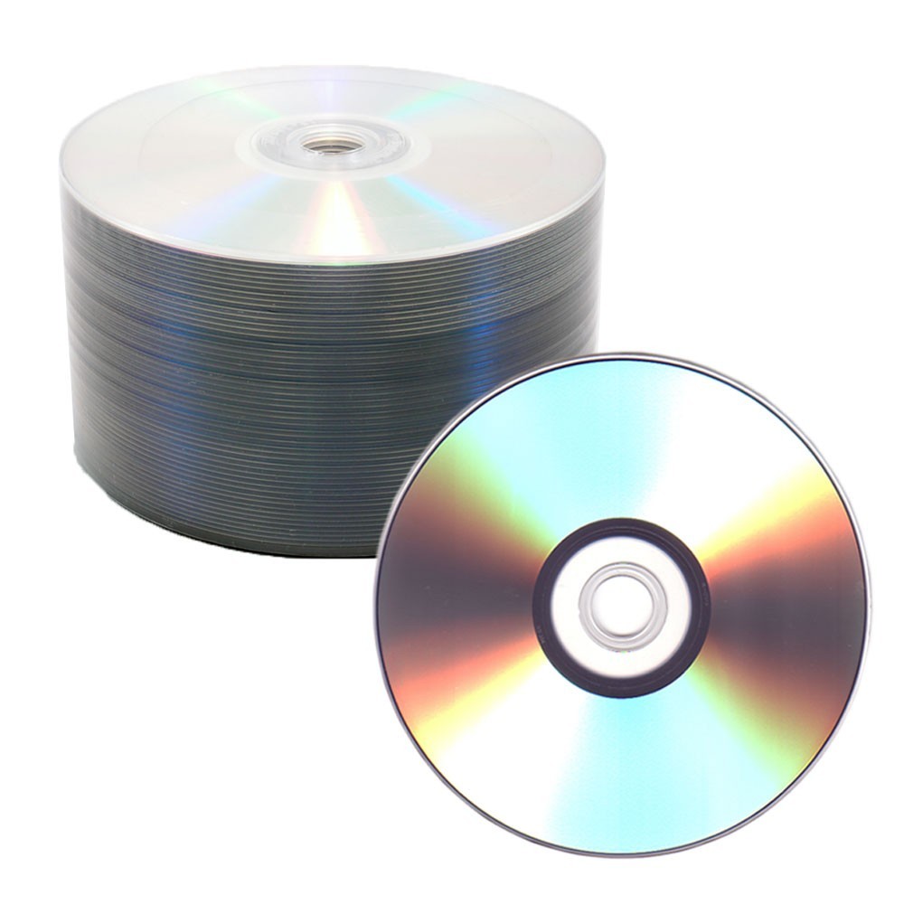 50 Silver Shiny Top Non-Printable 16X Blank DVD-R DVDR Record Disc 4.7GB/120Min