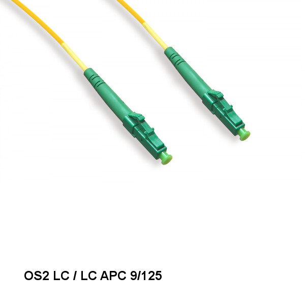 Kentek 32ft/10m LC/LC APC OS2 9 /125 Simplex Single-Mode Fiber Optic Cable OFNR