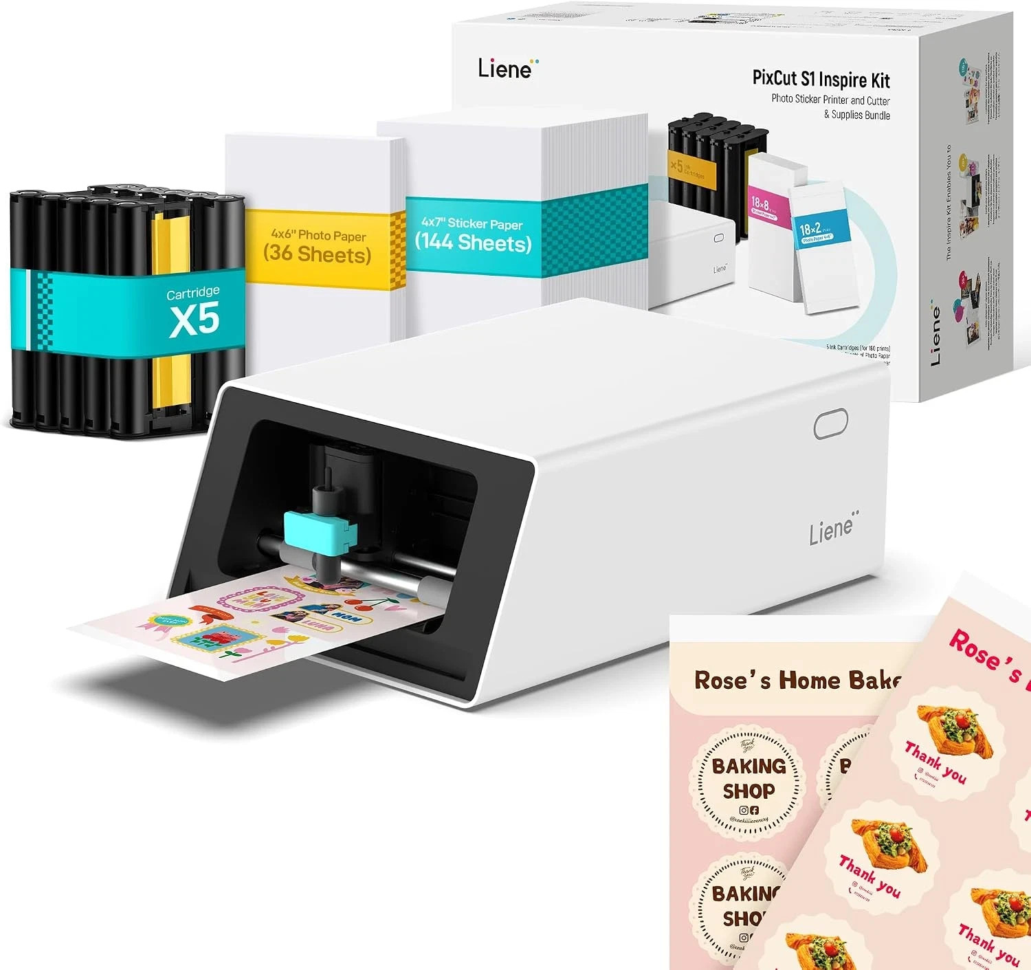 Liene PixCut S1 Inspire Kit – All-in-One Color Sticker Printer & Cutting Machine