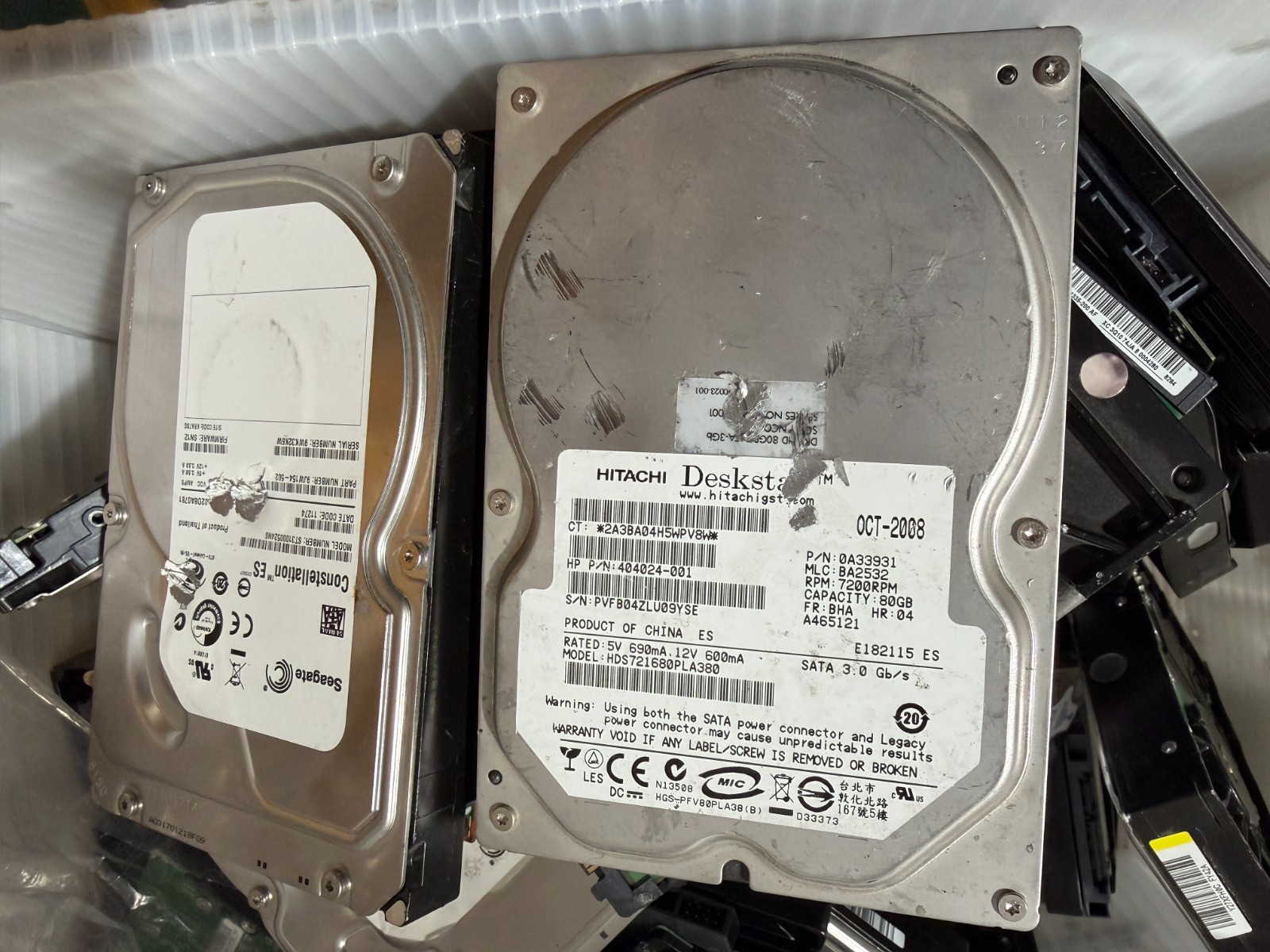 25 Pounds Assorted IDE 3.5” desktop hard drives gold recovery scrap metal