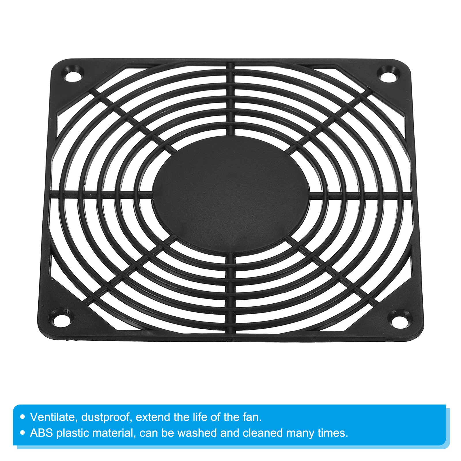4Pack 120mm Fan Filter ABS Plastic Ventilator Grill Protector Guard Black