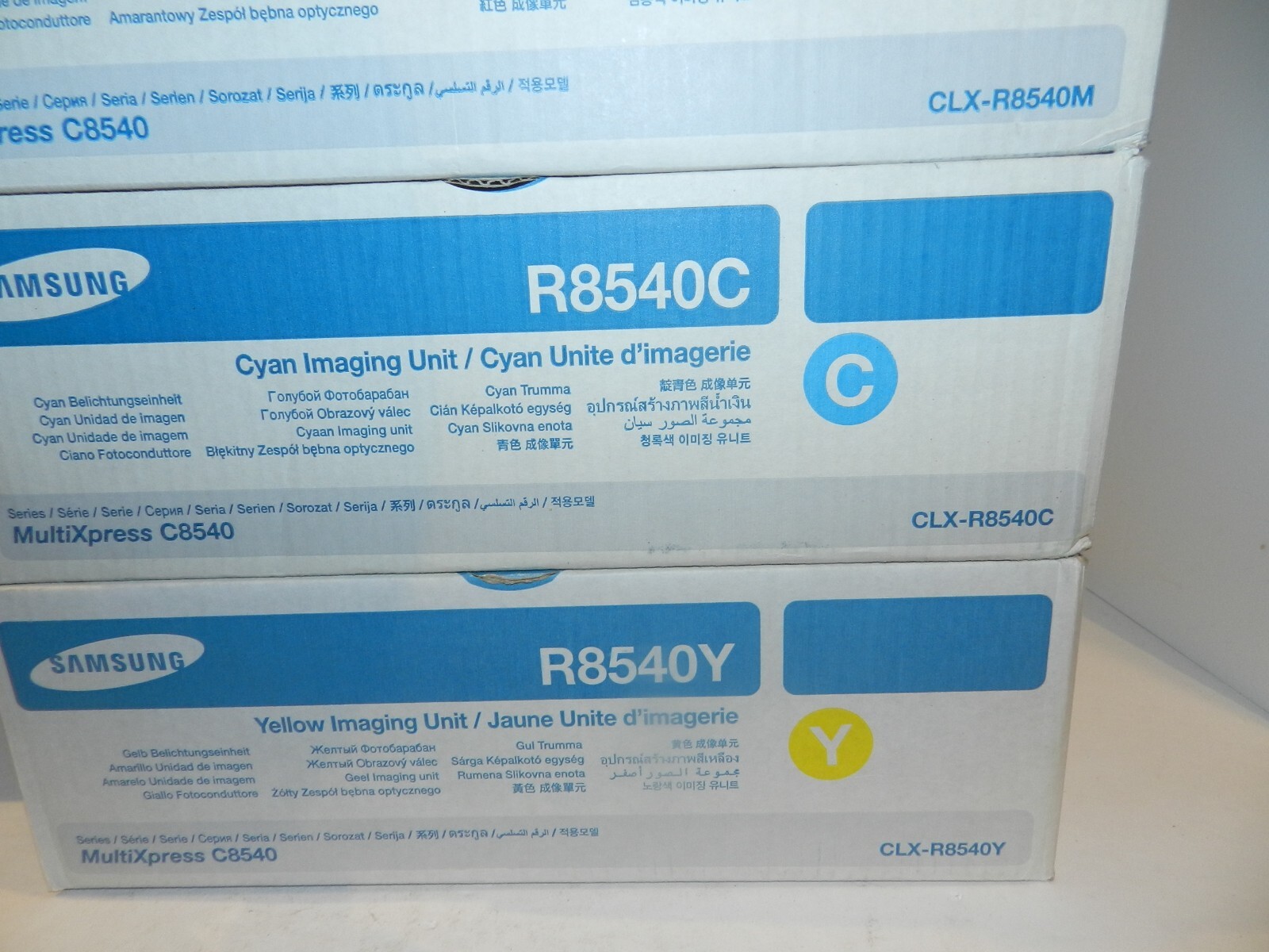 Set of 4 GENUINE SAMSUNG CLX-8540 Imaging Units CLX-R8540 NEW NIB Black Cyan M Y