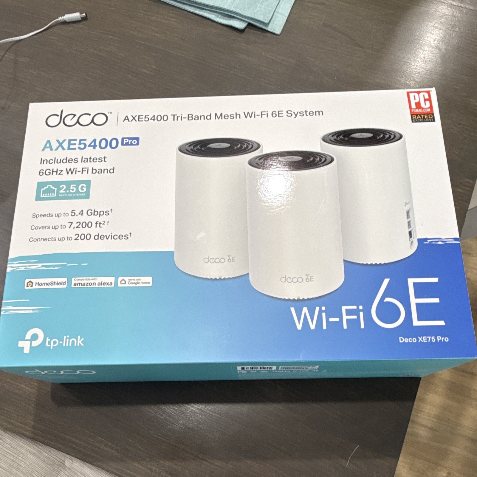TP-LINK Deco XE75 Pro AXE5400 Tri-Band Mesh Wi-Fi 6E Router System 3-Pack