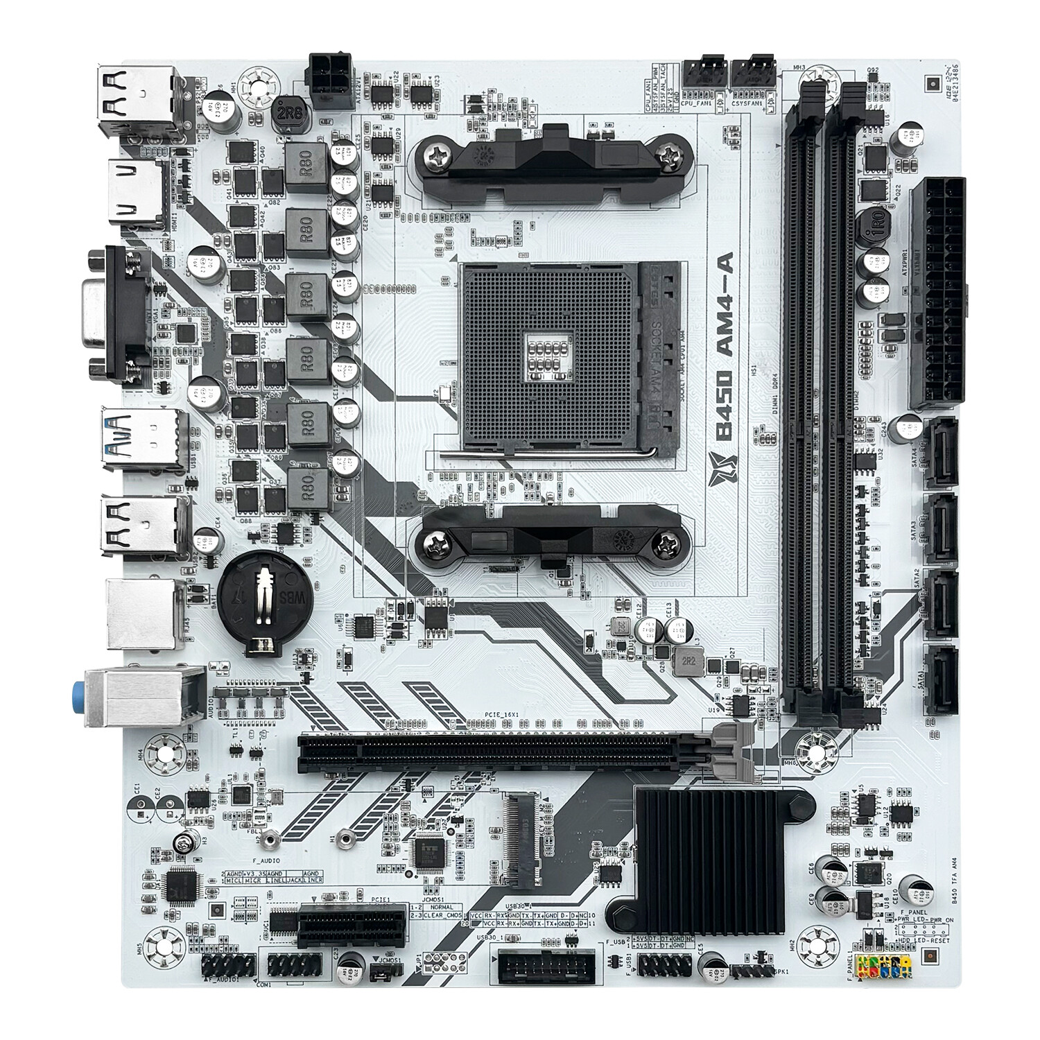 B450 Motherboard AM4, DDR4, PCIe 3.0, SATA3.0, M.2, USB 3.0, VGA/HDMI, Micro-ATX
