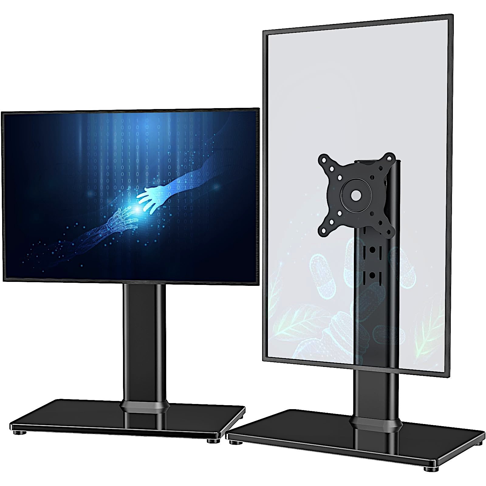 NEW Hemudu 2 Pack of Single Computer Monitor Stands for 13 to 32″ Monitors HT05B