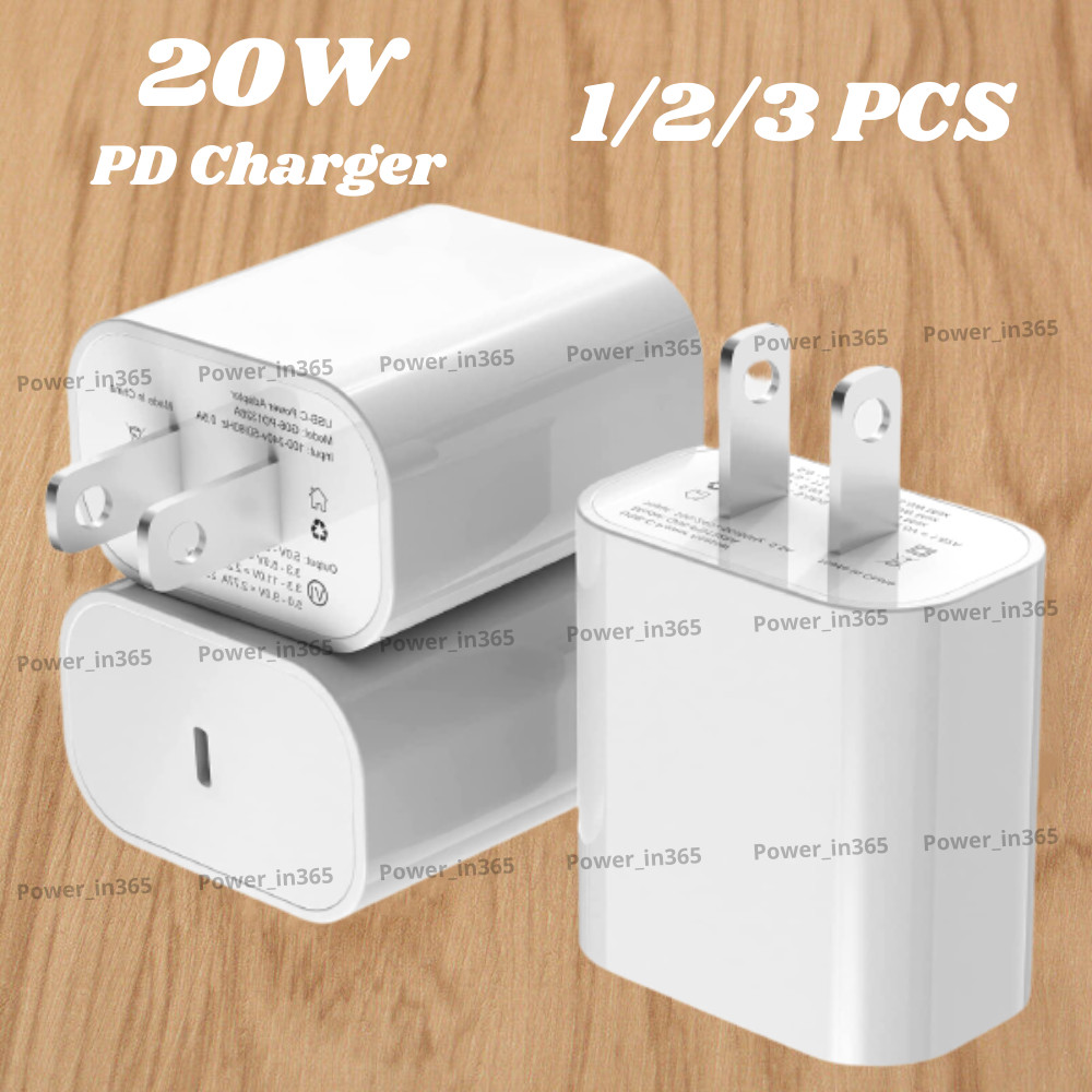 Fast Charger Block For iPhone 14 13 12 11 Pro Max 8 USB USB C 20W Power Adapter