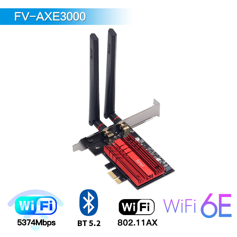 Fenvi FV-AXE3000 WiFi 6E PCIE WiFi Card 802.11ax wifi Bluetooth Intel AX210 chip