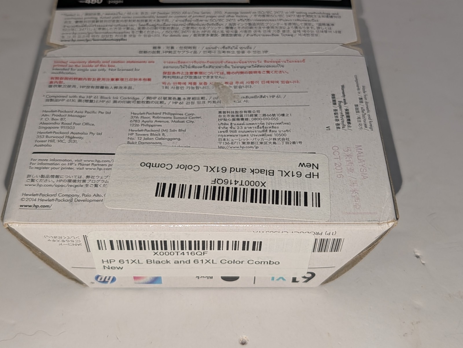 Genuine New HP 61XL CH563WN Black Ink Cartridge