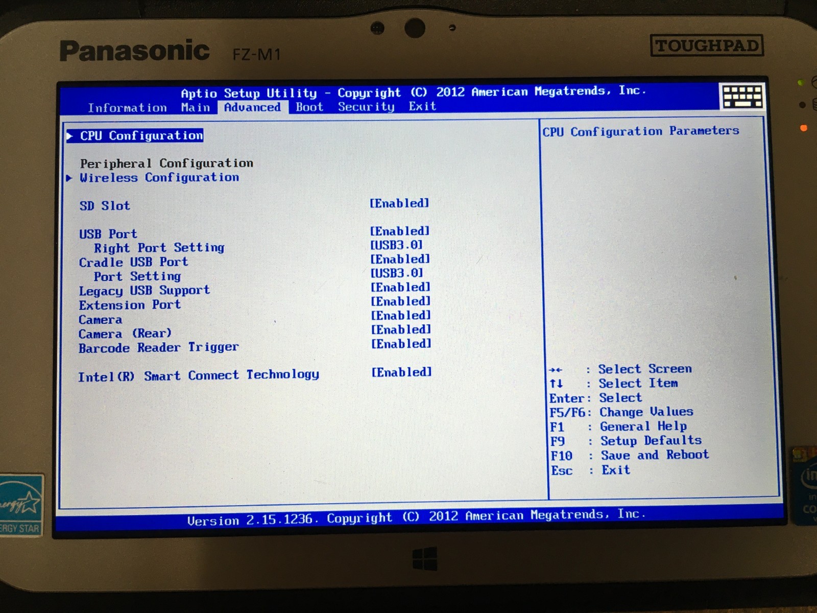 4740 Hours Panasonic TOUGHPAD FZ-M1 7″ Core i5-4302Y 1.60GHz 128GB 8GB Win10