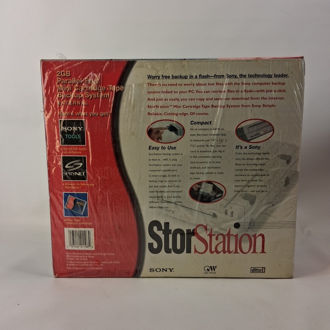 Vintage SONY IO2000-PX StorStation Ditto 2GB External Tape Drive