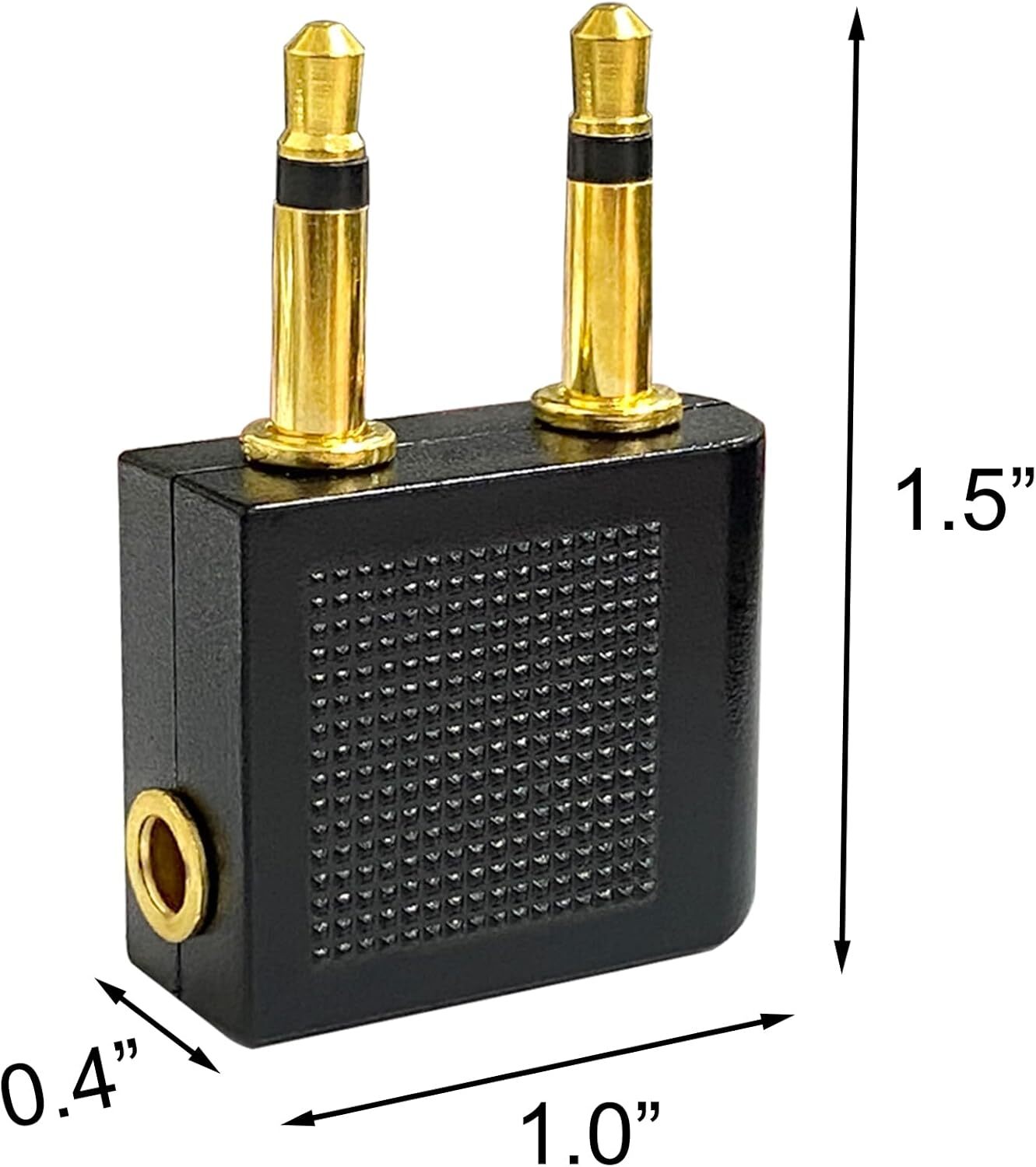 3 PCS Airplane Flight Headphone Adapter, Dual 3.5Mm Male to 3.5Mm Female Airplan