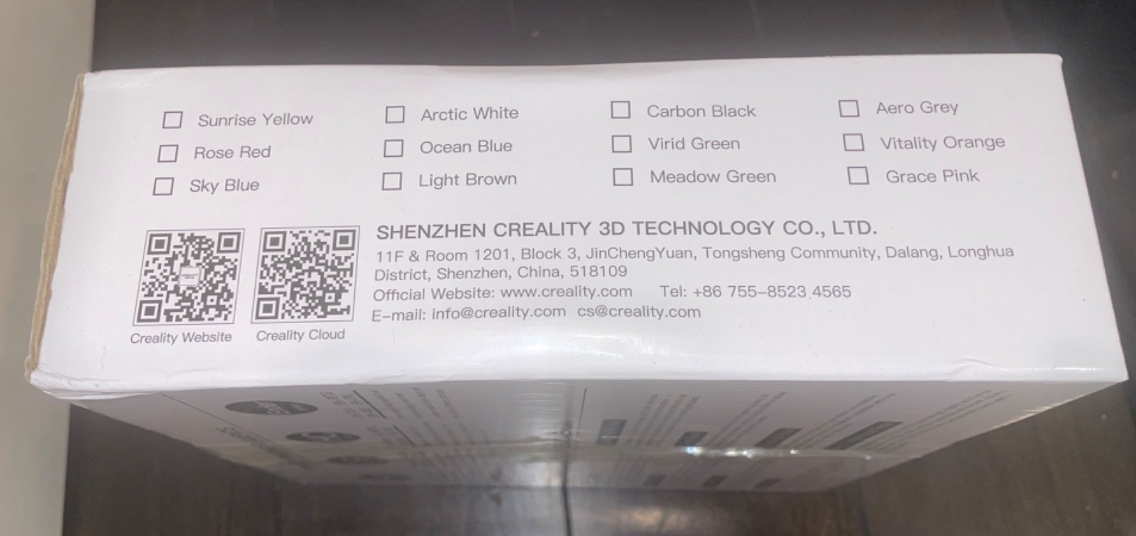Creality 3D Printer Ender PLA Black Filament 1.75mm NEW/Sealed roll