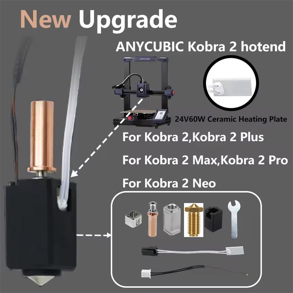 Upgraded Nozzle Hotend Kit For Anycubic Kobra 2/Neo/Pro/Plus/Max 3D Printer HAU