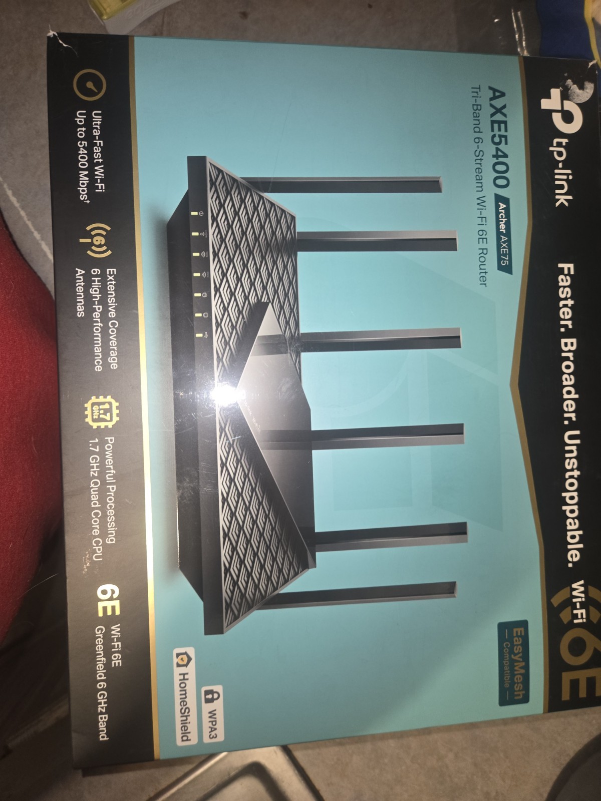 TP-LINK Archer AXE75 AX5400 4 Port 5378 Mbps Wireless Router