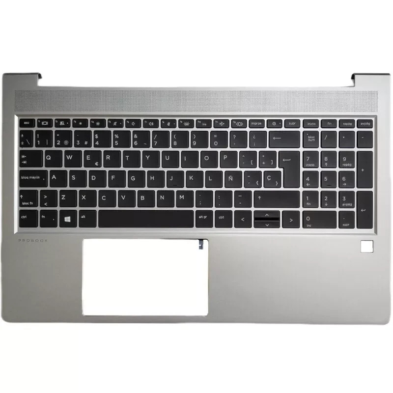 For HP Probook 450 G8 455 G8 Spanish Backlit Keyboard Upper Case Palmrest Cover