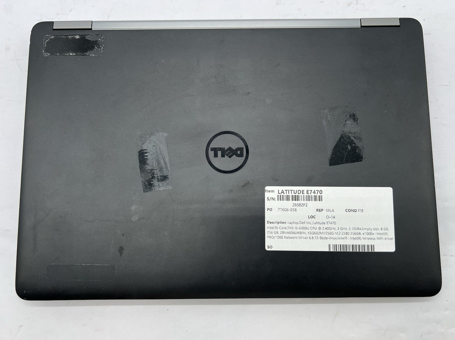 Dell Latitude E7470, i5-6300U CPU, @ 2.40GHz, 8GB RAM-No HDD/OS/Charger