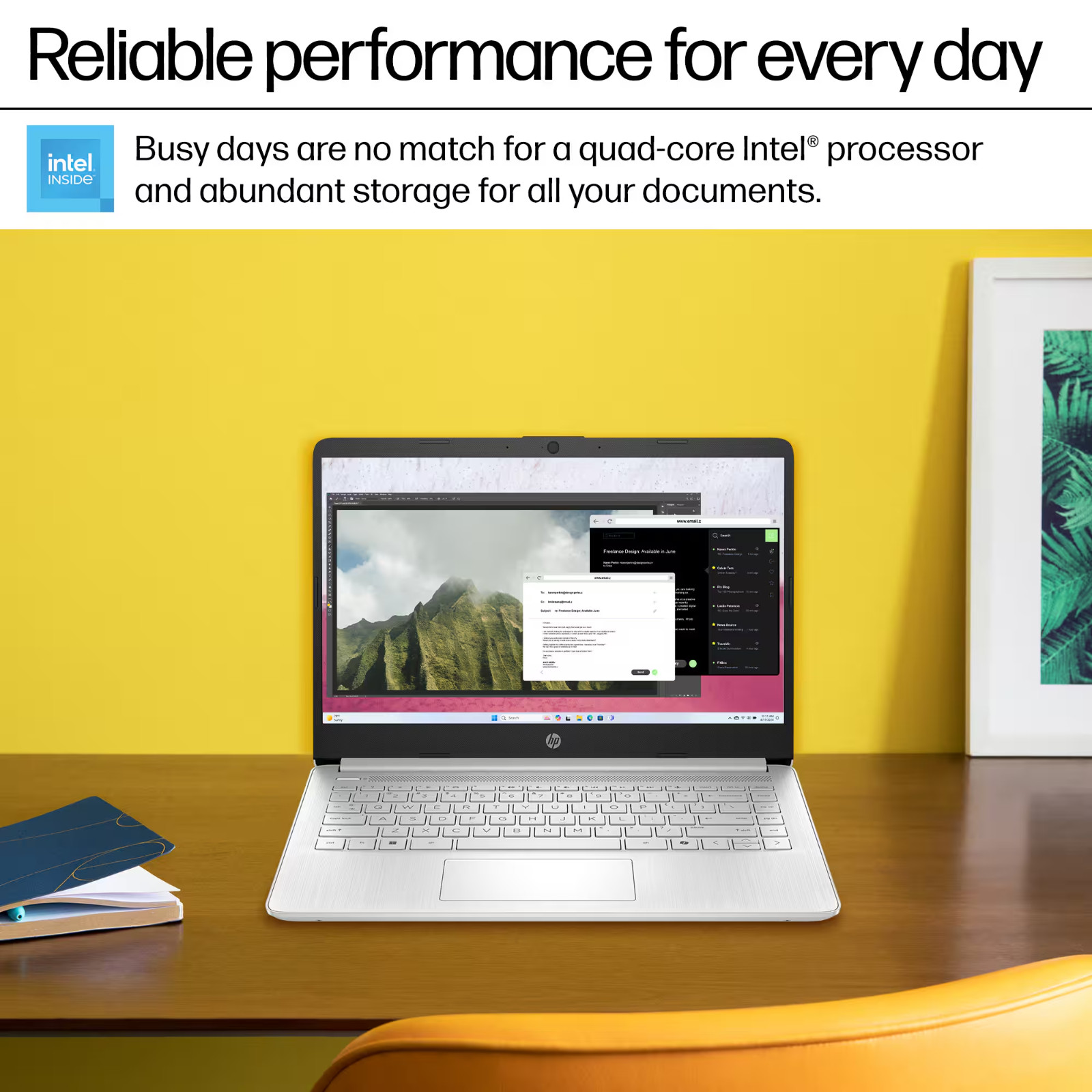 2026 Newest HP Laptop 14″ Quad-Core Intel Processor 8GB RAM 528GB Storage Win 11