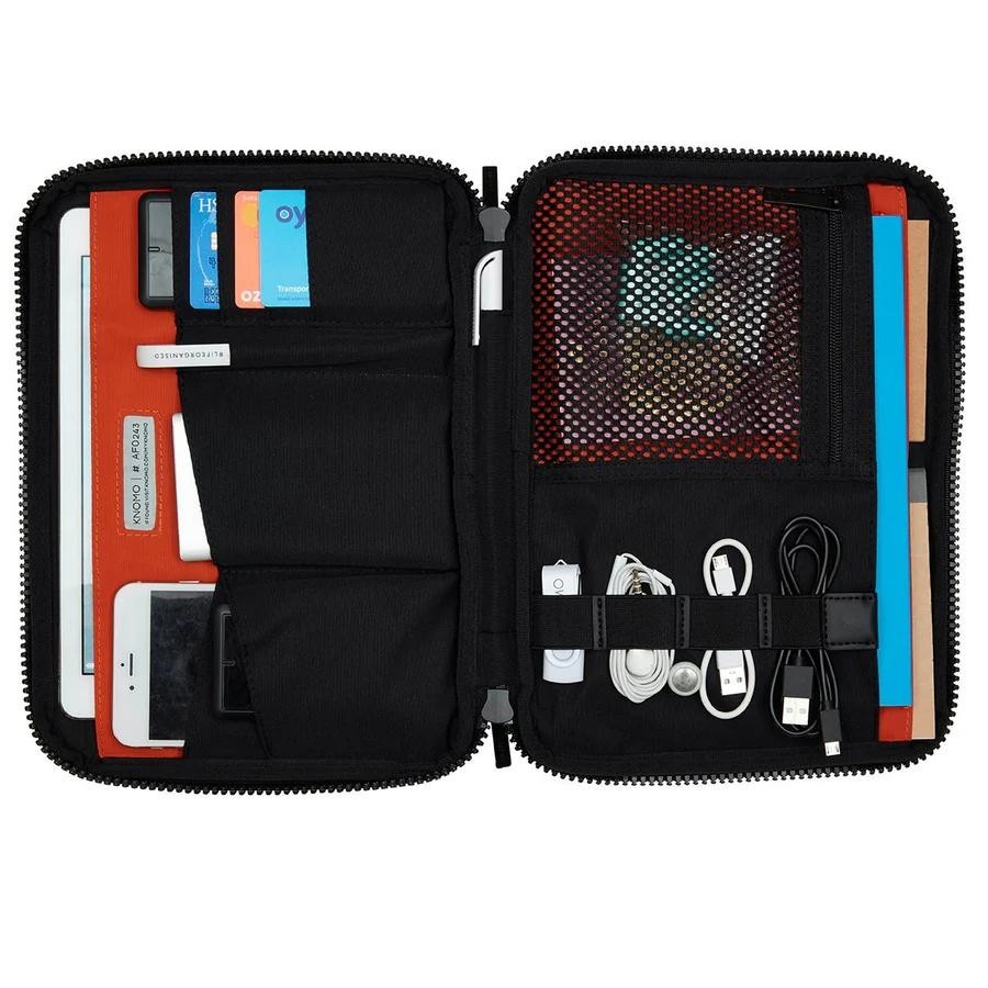 Knomo Thames Tech Organizer Tablet Sleeve Gray fits 11″ device