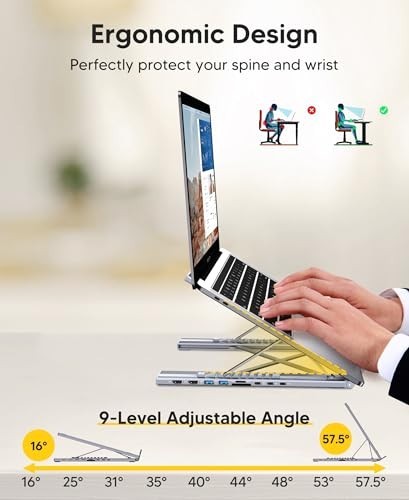 9-in-1 USB C Docking Station, Dual 4K@60Hz HDMI, PD 100W, Universal Hub for Lapt
