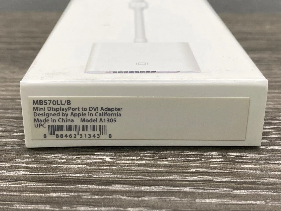 Genuine Apple Thunderbolt Mini DisplayPort to DVI Cable Monitor Adapter (A1305)
