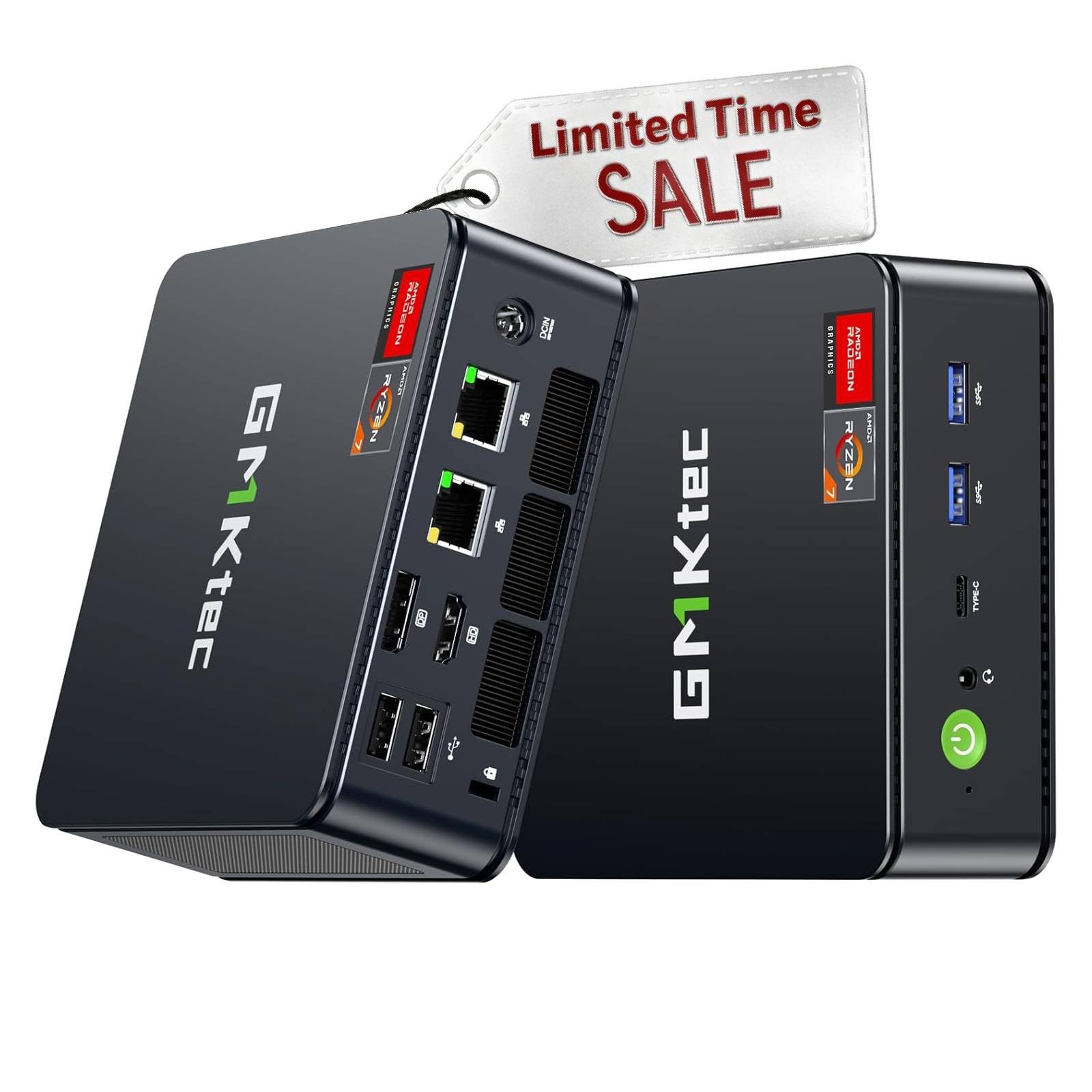 GMKtec M5 Ultra Mini PC Gaming Ryzen 7 7730U Upgraded 5825U 16GB RAM 512GB SSD