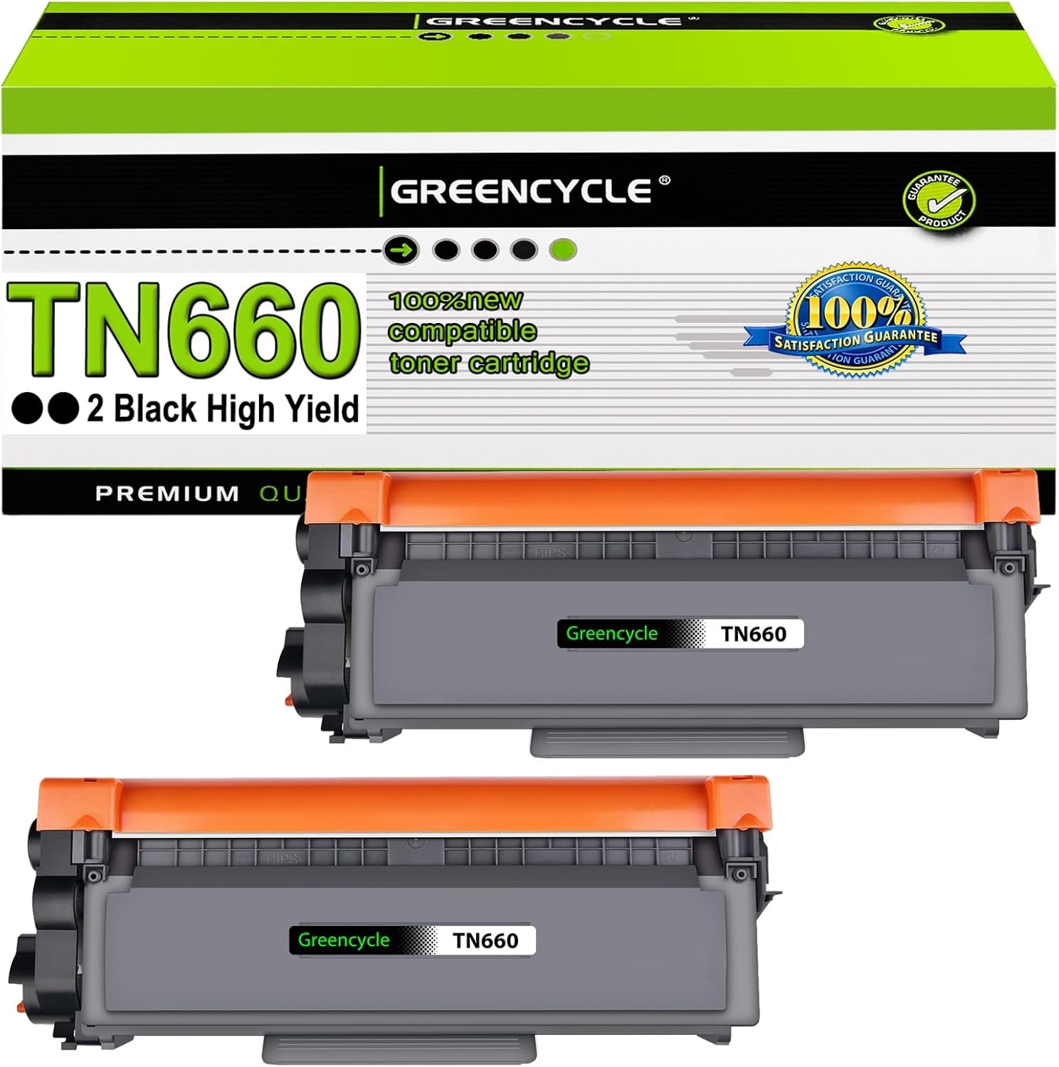 2PK TN660 TN630 Toner Cartridge for Brother MFC-L2700DW HL-L2300D DCP-L2540DW