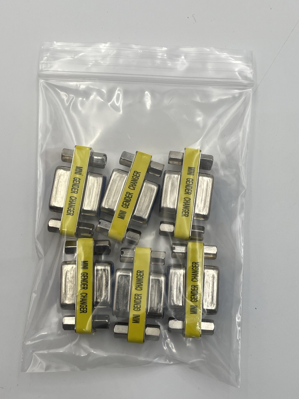 6 Pcs DB9 9-Pin Female to Female Serial Mini Gender Changer Coupler RS-232 New