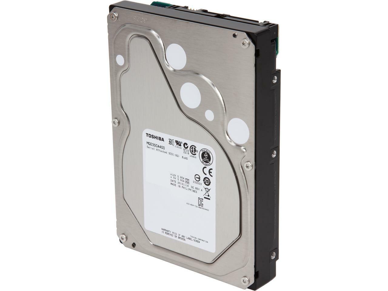 Toshiba MG03SCA400 4TB 7200 RPM 64MB Cache SAS 6Gb/s 3.5″ Internal Hard Drive