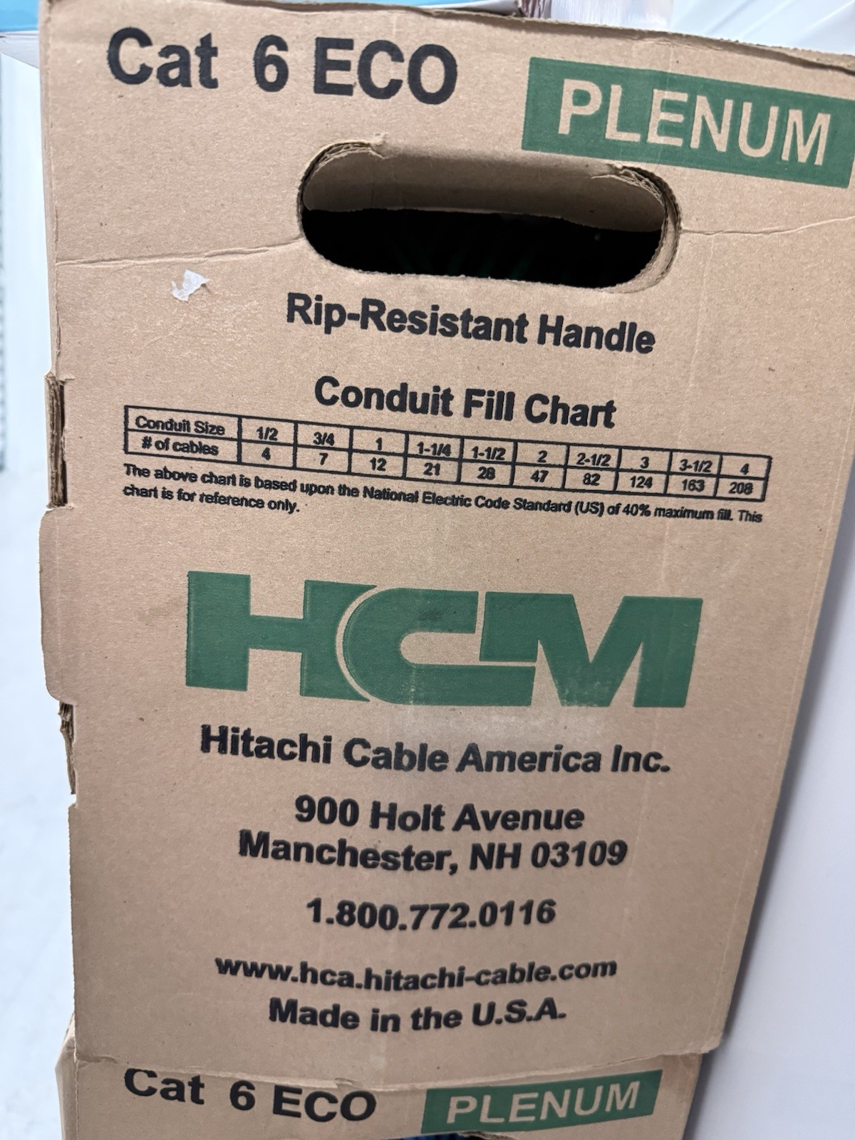 II – HCM Plenum Cat 6 ECO CABLE