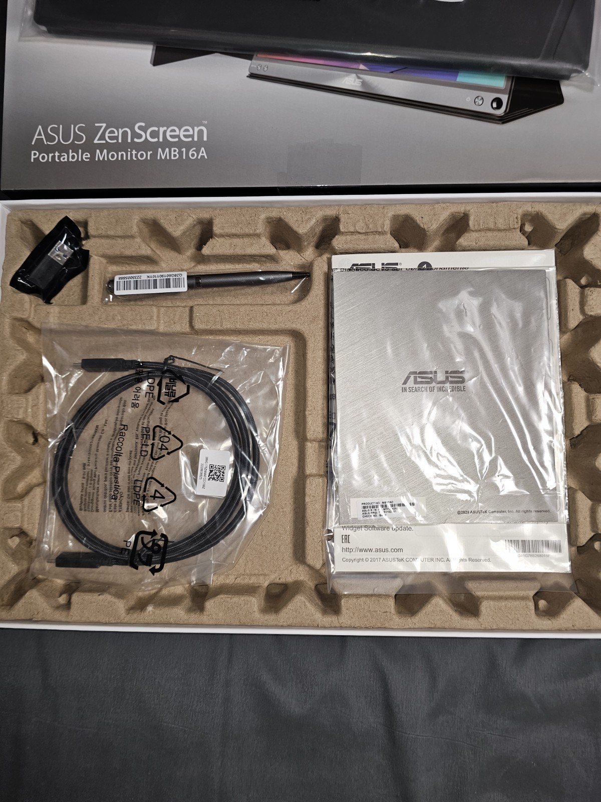 ASUS ZenScreen MB16AC 15.6″ Full HD IPS USB-C Portable Monitor +Smart Cover*NEW*