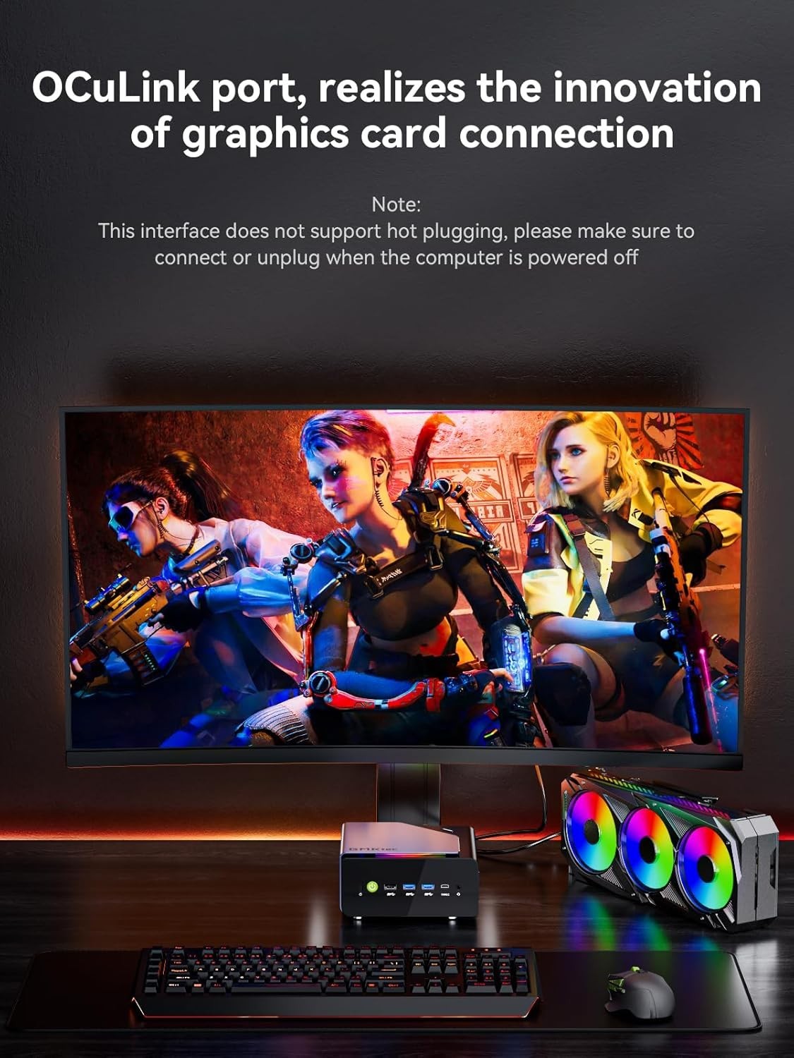 GMKtec Gaming Mini PC K12 AMD Ryzen 7 H 255 Up to 4.9GHz 32GB DDR5 RAM 512GB SSD