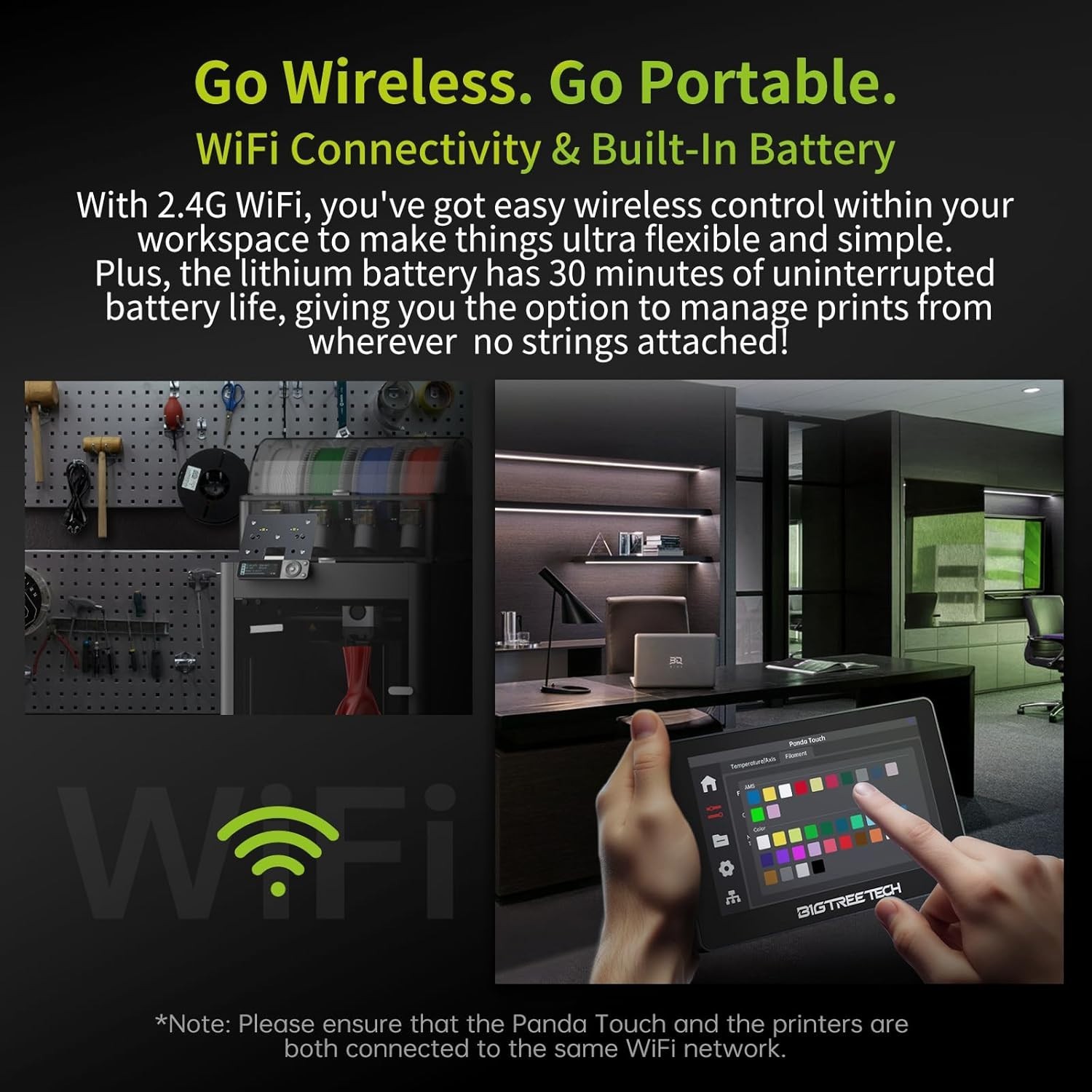 Wireless 3D Printer Control with Panda Touch – Compatible with Bambu-Lab Models#