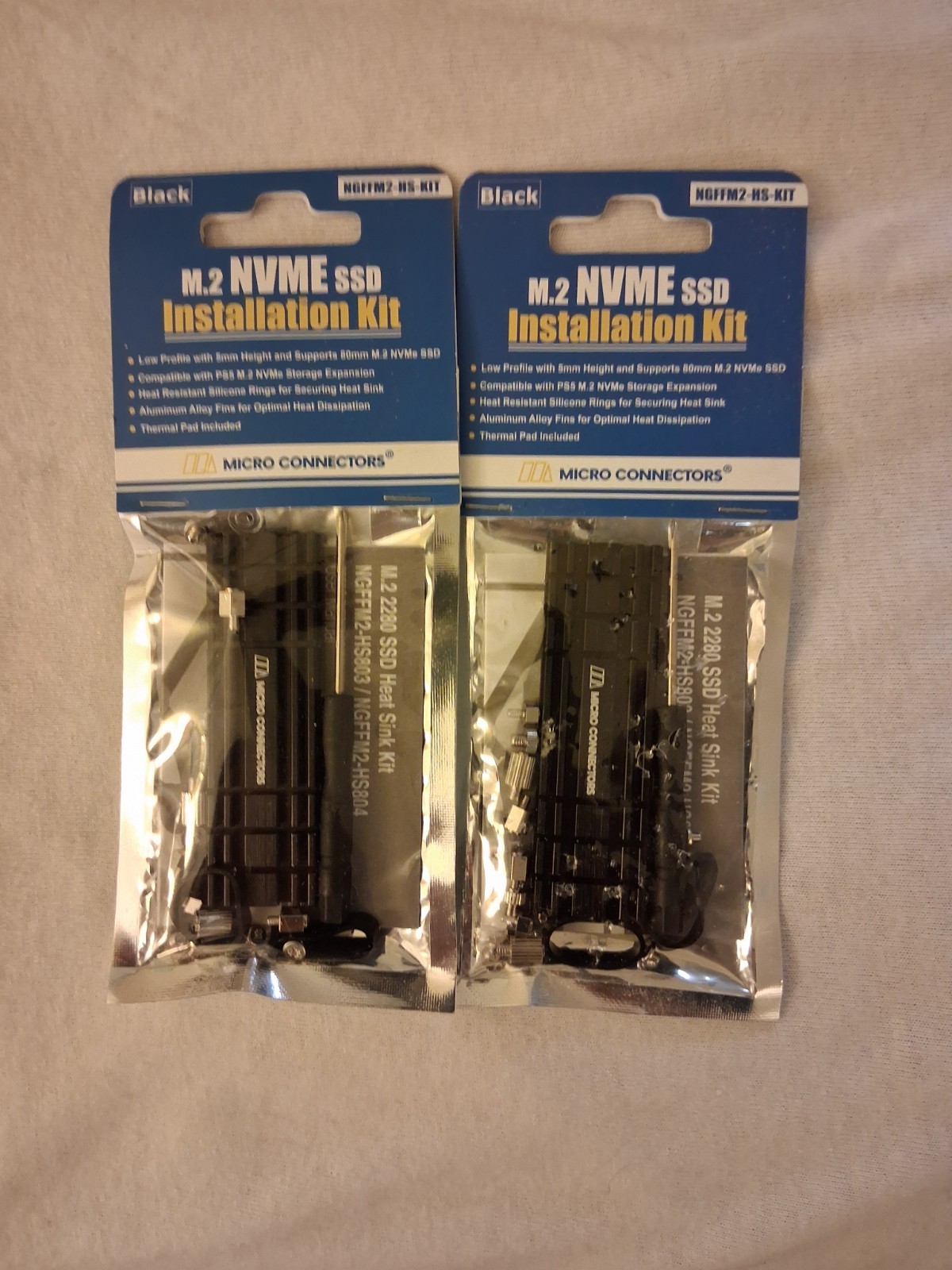 WD_BLACK 4TB SN850X NVMe M.2 SSD + Two 2280 Heatsink Kits For PC/PS5 NEW SEALED