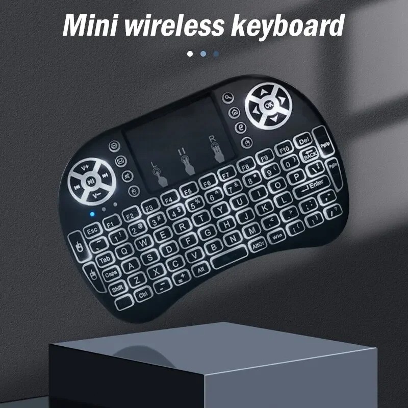 2.4GHz Wireless Mini Keyboard Air Mouse Touchpad Backlit Remote for Android TV P
