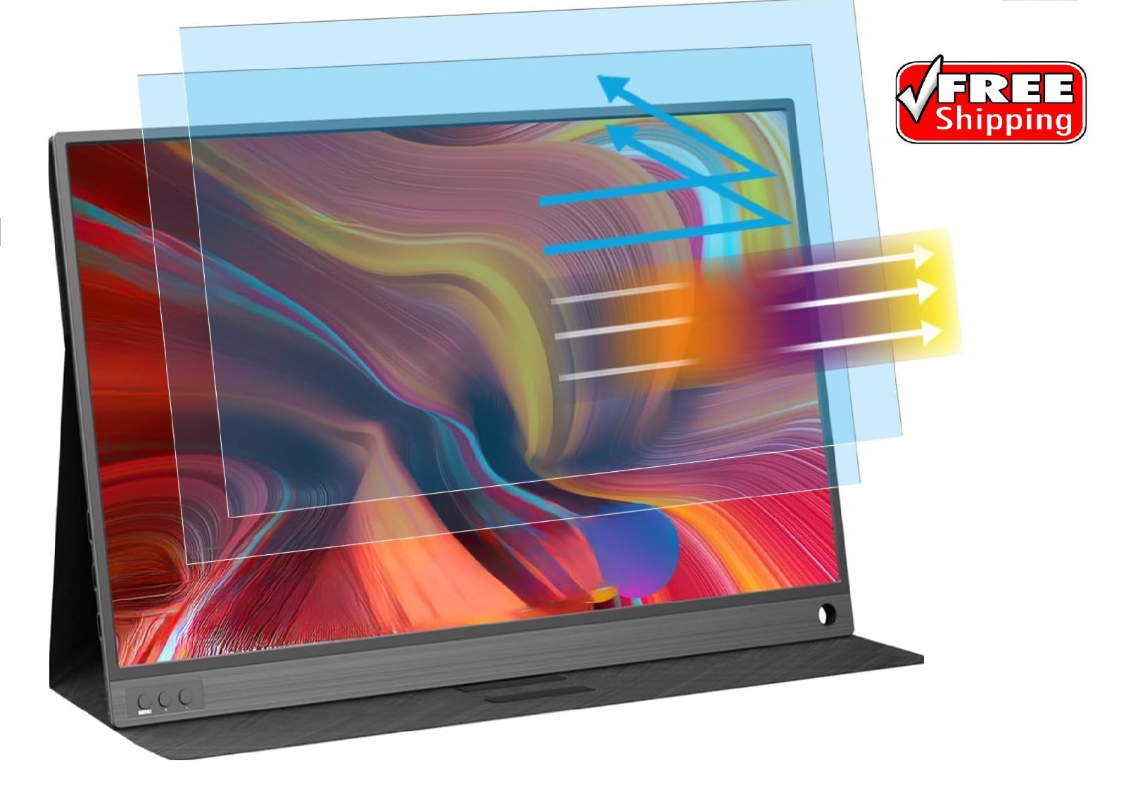15.6 Inch Monitor Screen Protector, anti Blue Light anti Glare Portable Monitor