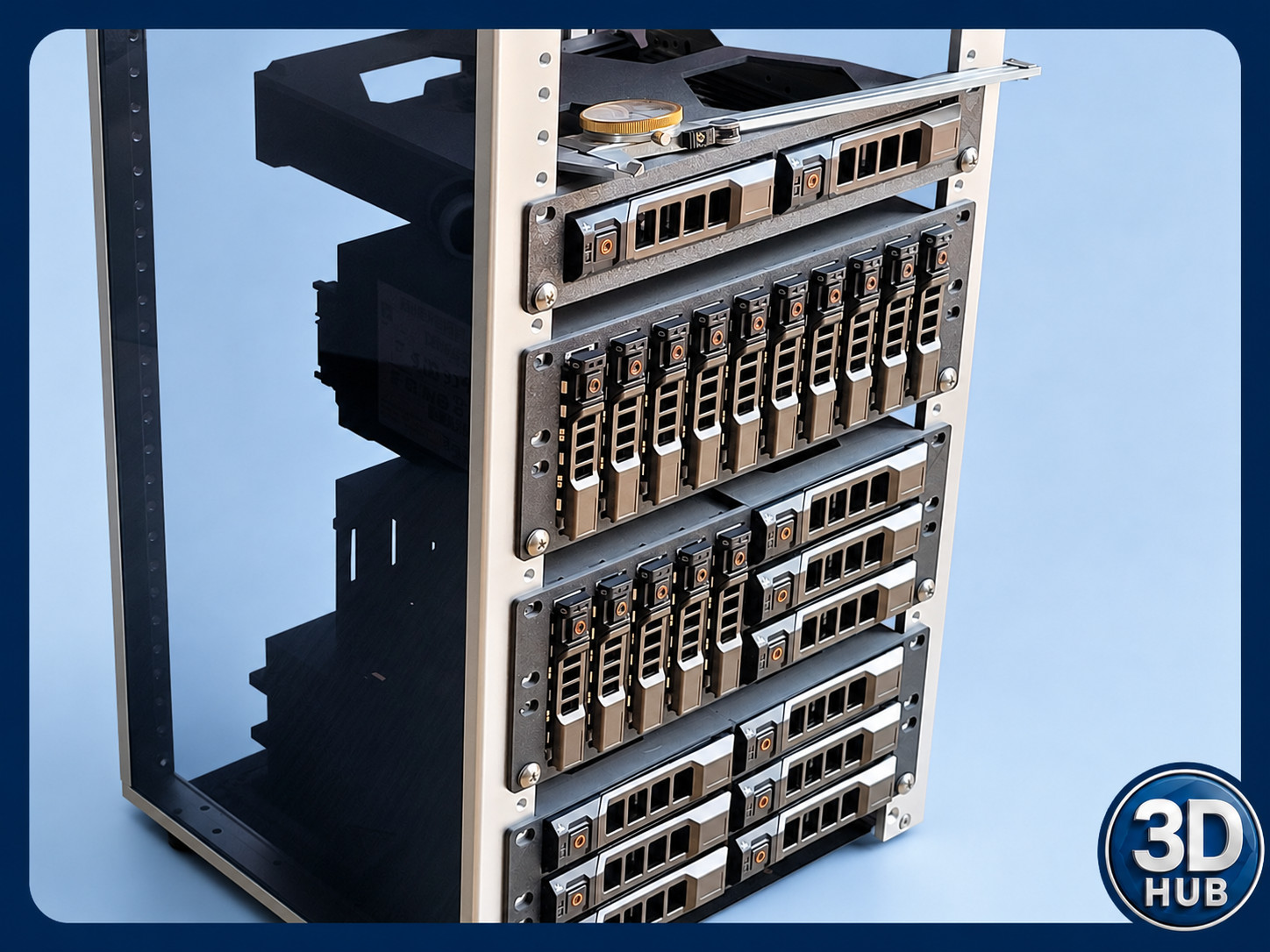 Complete 10-Inch Rackmount Hot Swap Bay for HDD SSD Server Drive Caddy Mount