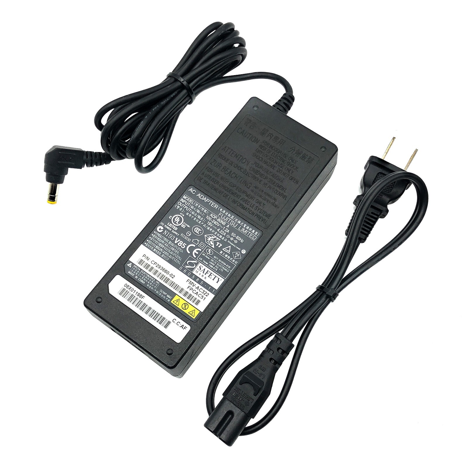 Genuine Fujitsu AC Adapter 80W for Lifebook S – Series Laptop w/Power Cord