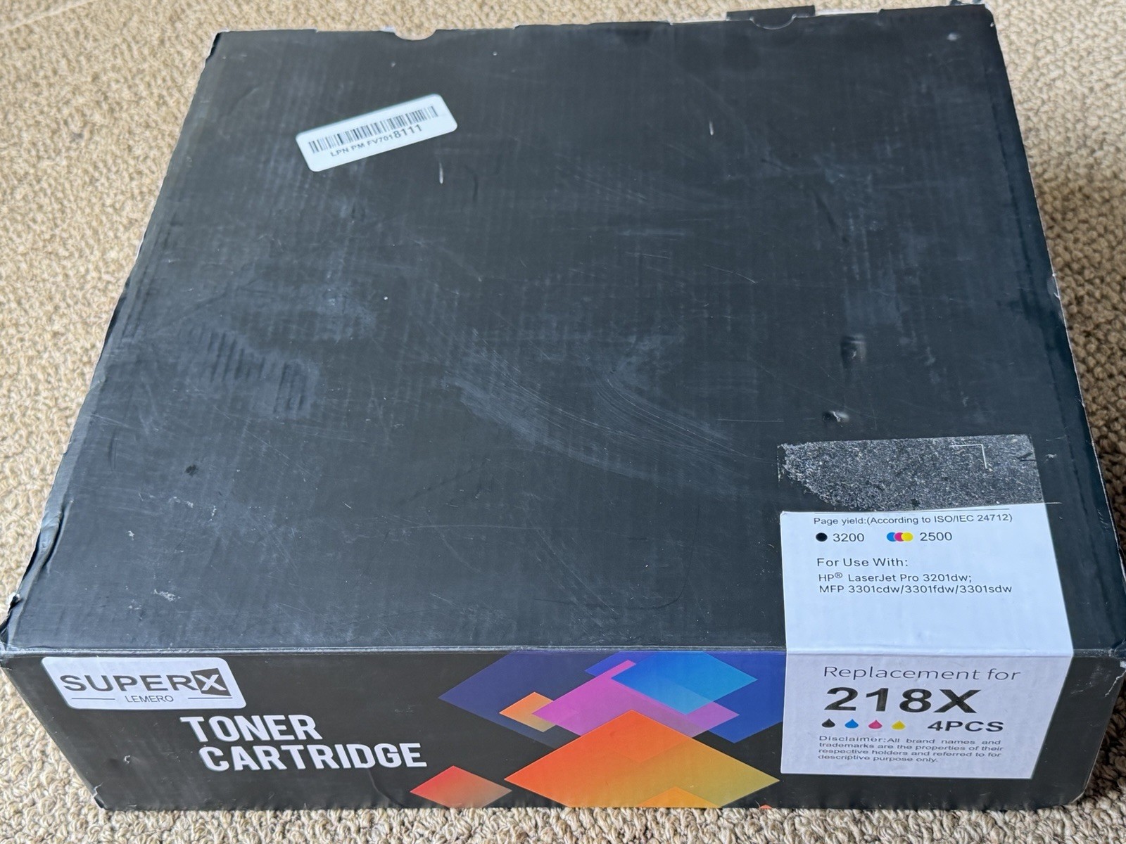 218X 218A Toner Cartridges with Chip for HP Color Laserjet Pro 3201dw MFP3301fdw