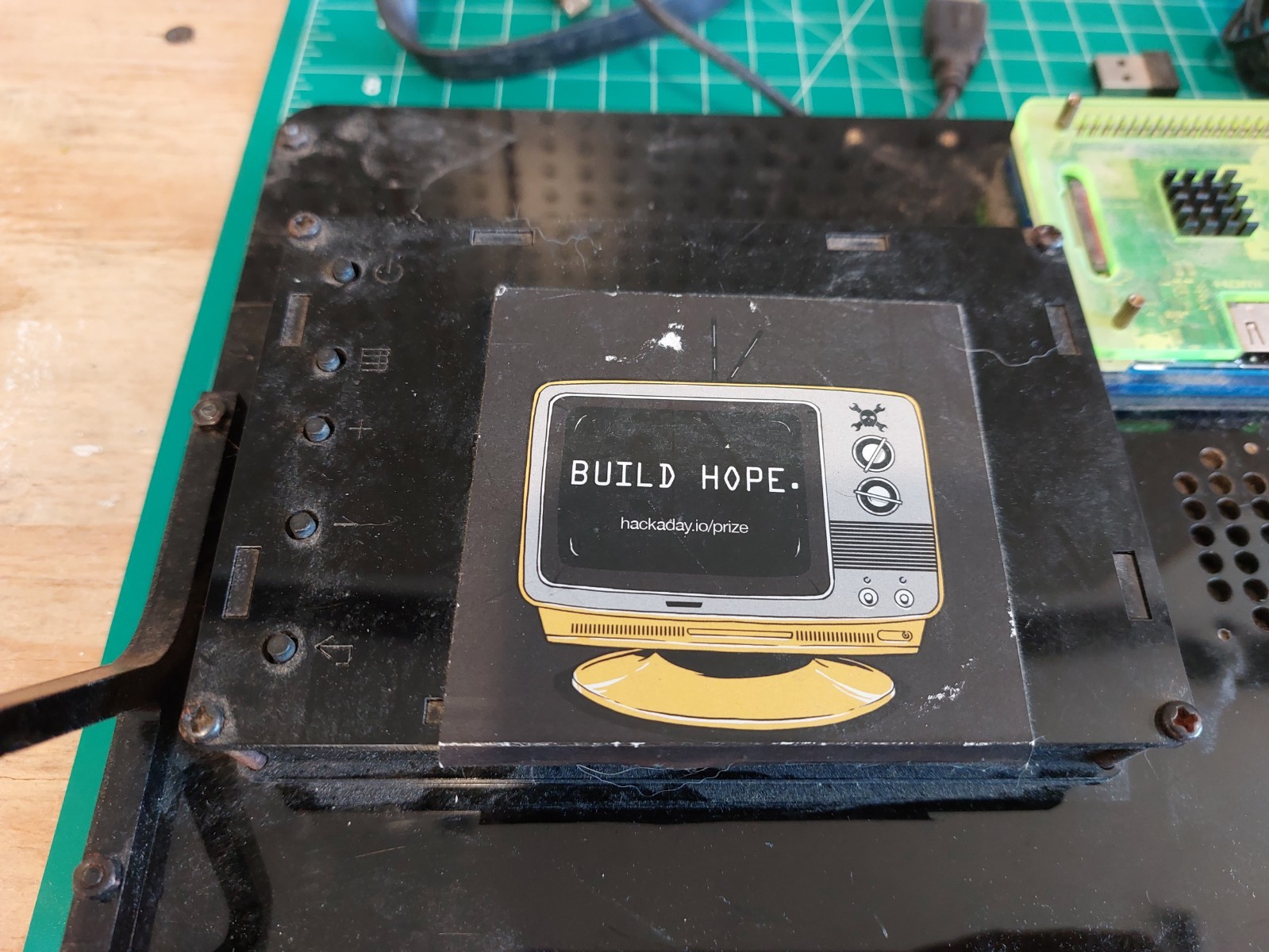 Raspberry Pi 3 Model B on a Hackaday Screen Somewhat Tested Needs Work