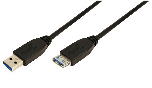 LogiLink 2m USB A – USB A 3.0 F/M USB cable USB 3.2 Gen 1 (3.1 Gen 1) Black