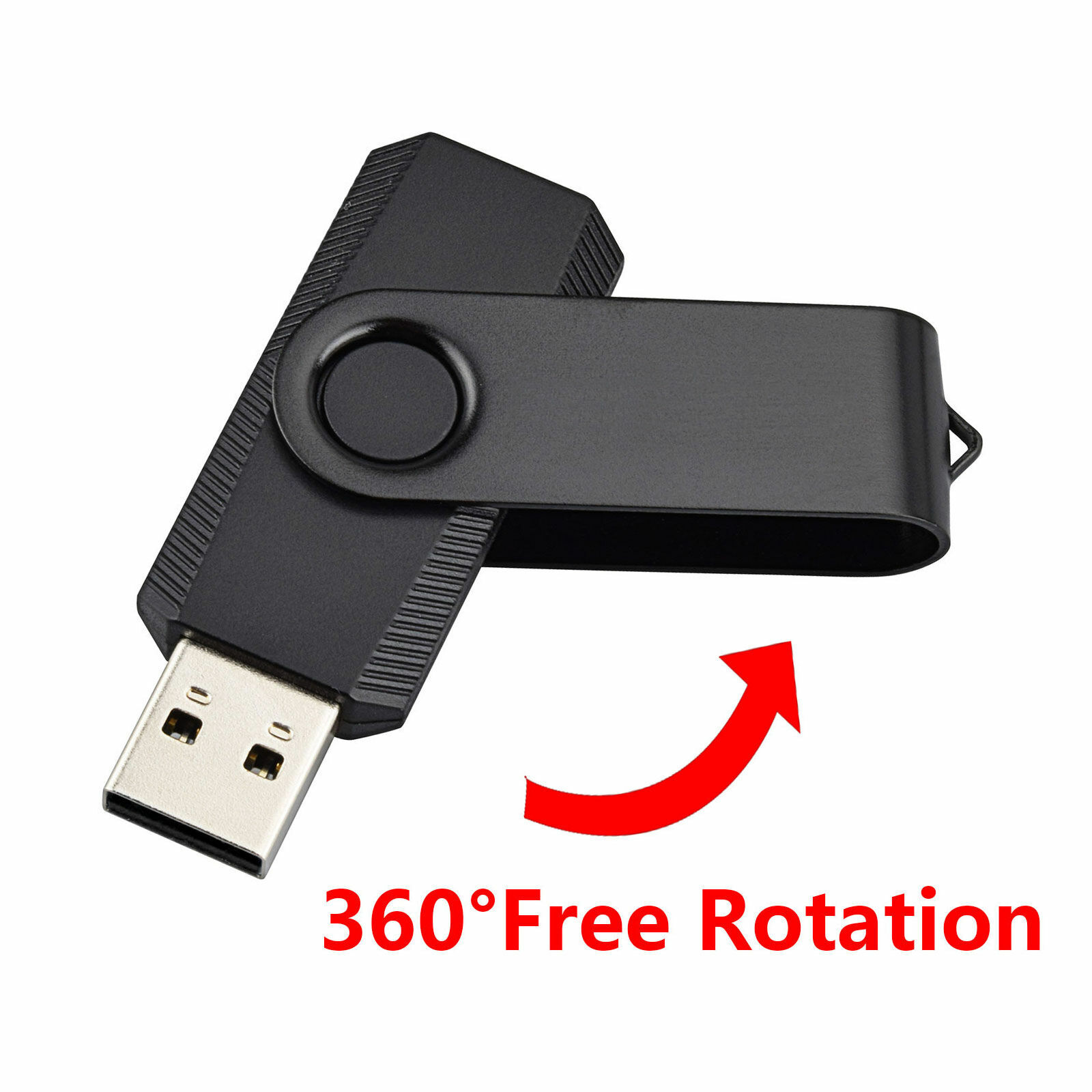 10 Pack Bulk Flash Drives USB 2.0 Metal Flash Memory Sticks Swivel Thumb Drive