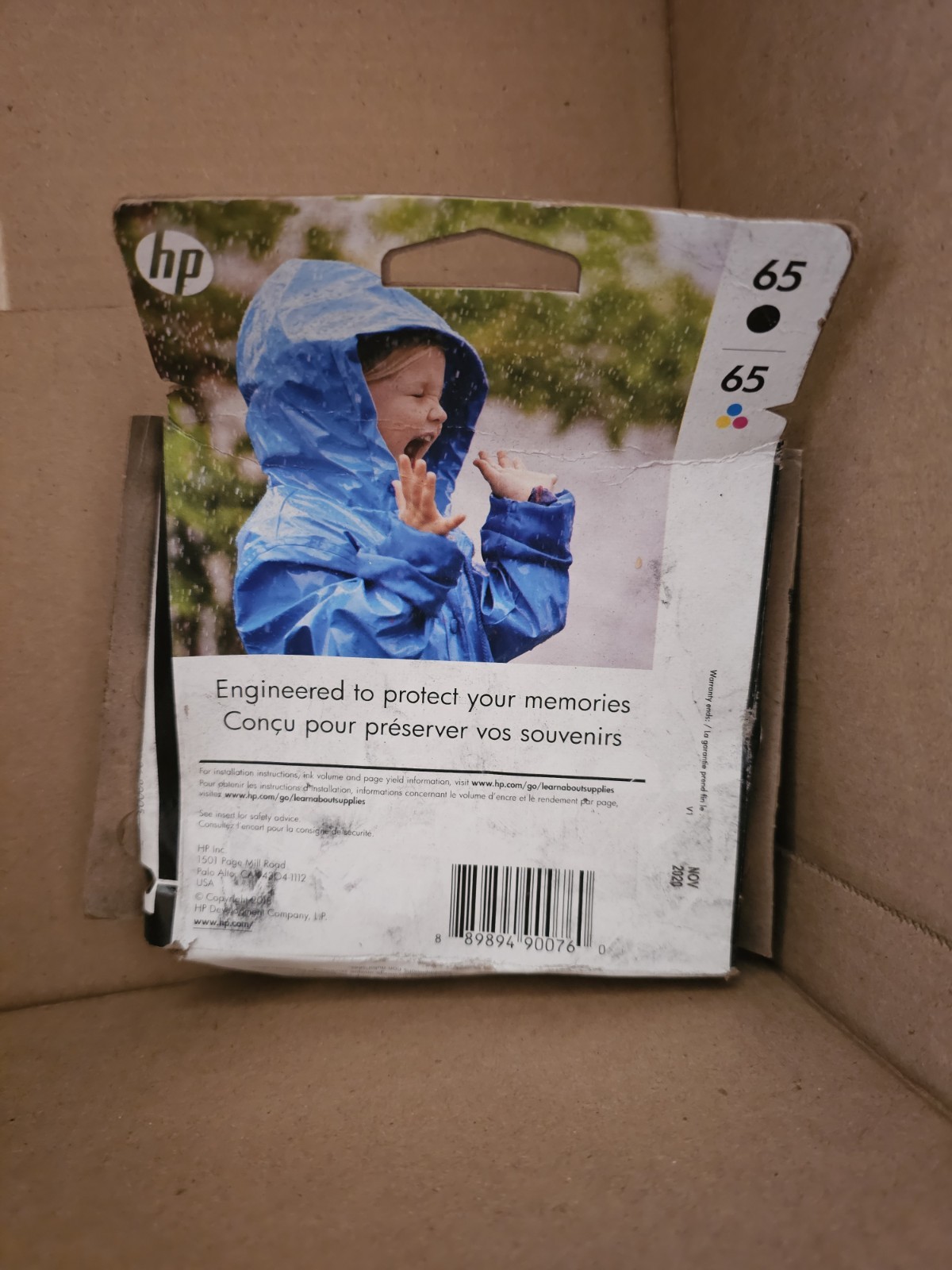 Genuine HP 65 T0A36AN Black & Tri-color Original Ink Cartridges 2-Pack Exp 2020